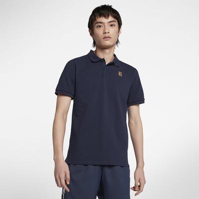 Nike Mens Heritage Tennis Polo - Obsidian - main image