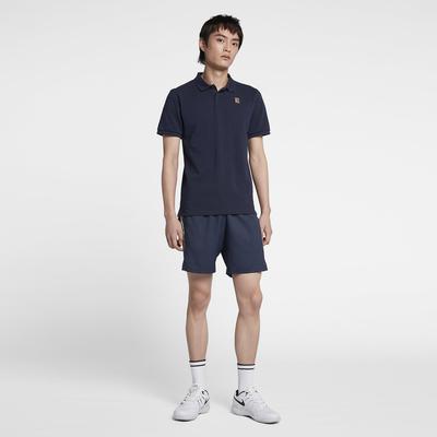 Nike Mens Heritage Tennis Polo - Obsidian - main image