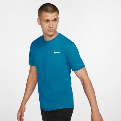 Nike Mens Dry Short Sleeve Top - Neon Turquoise/White - main image