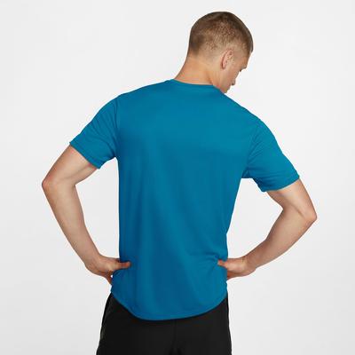 Nike Mens Dry Short Sleeve Top - Neon Turquoise/White - main image