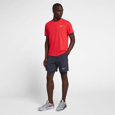 Nike Mens Court Dry Short Sleeve Top - Red - main image