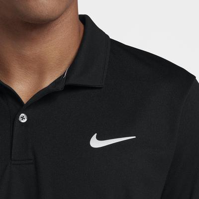 Nike Mens Dri-FIT Tennis Polo - Black/White - main image