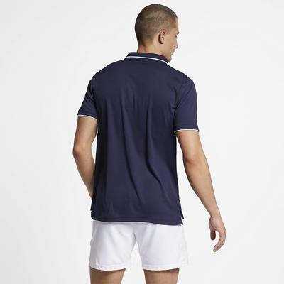 Nike Mens Dri-FIT Tennis Polo - Obsidian/White - main image