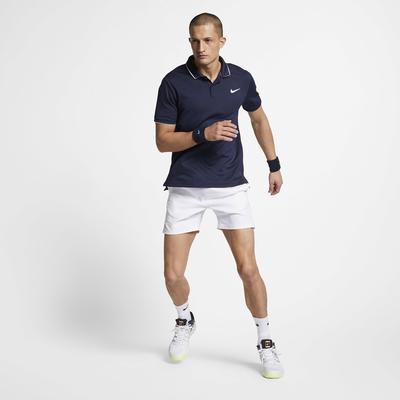 Nike Mens Dri-FIT Tennis Polo - Obsidian/White - main image
