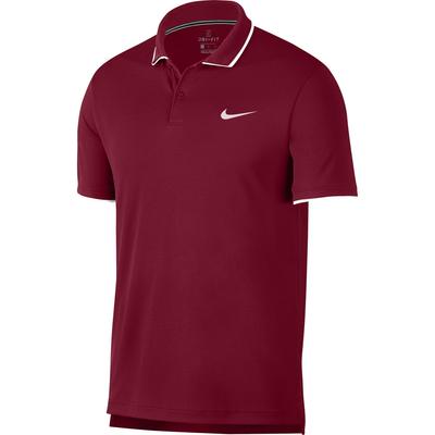 Nike Mens Dri-FIT Tennis Polo - Team Crimson/White - main image