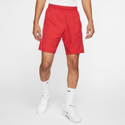 Nike Mens Dri-FIT 9 Inch Tennis Shorts - Gym Red/White - main image