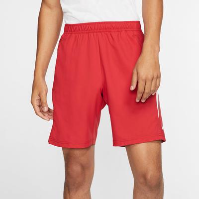 Nike Mens Dri-FIT 9 Inch Tennis Shorts - Gym Red/White - main image