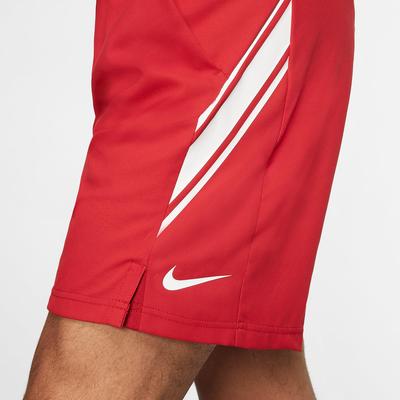 Nike Mens Dri-FIT 9 Inch Tennis Shorts - Gym Red/White - main image