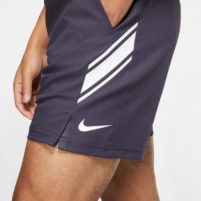 Nike Mens Dri-FIT 7 Inch Tennis Shorts - Gridiron/White - main image