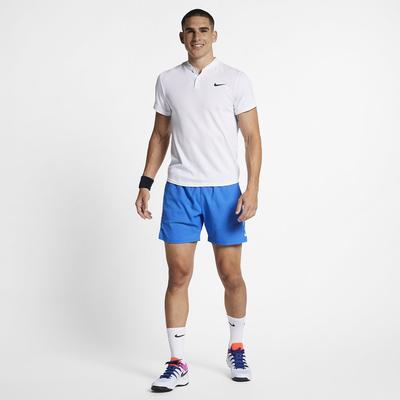 Nike Mens Dri-FIT 7 Inch Tennis Shorts - Signal Blue/White - main image