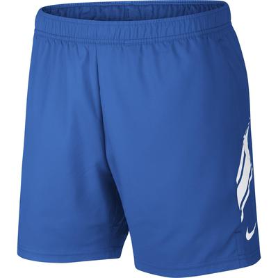 Nike Mens Dri-FIT 7 Inch Tennis Shorts - Signal Blue/White - main image