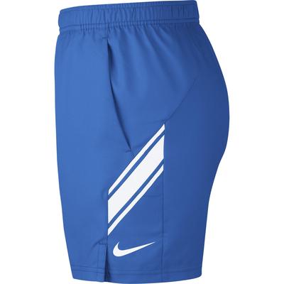 Nike Mens Dri-FIT 7 Inch Tennis Shorts - Signal Blue/White