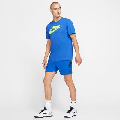 Nike Mens Dri-FIT 7 Inch Tennis Shorts - Game Royal/Black - main image