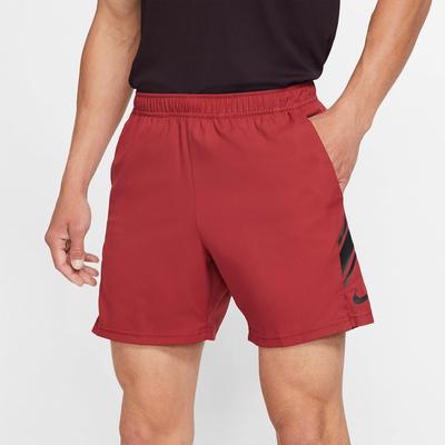 Nike Mens Dri-FIT 7 Inch Tennis Shorts - Team Crimson/Black - main image