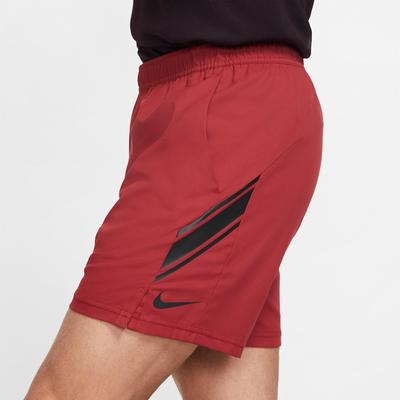 Nike Mens Dri-FIT 7 Inch Tennis Shorts - Team Crimson/Black