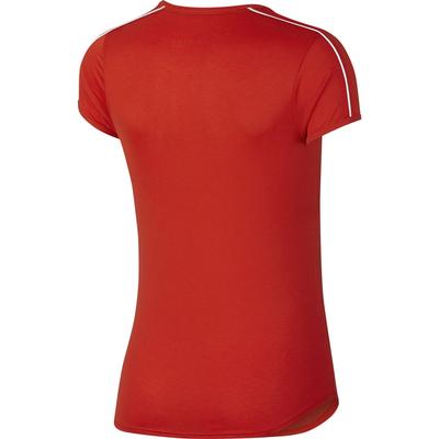 Nike Womens Dry Tennis Top - Habanero Red/White - main image
