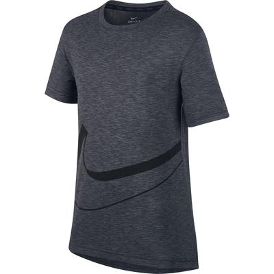Nike Boys Dri-FIT Breathe Short Sleeve Training Top - Black/Cool Grey - main image