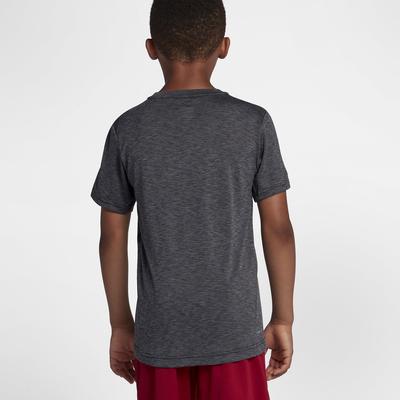 Nike Boys Dri-FIT Breathe Short Sleeve Training Top - Black/Cool Grey - main image