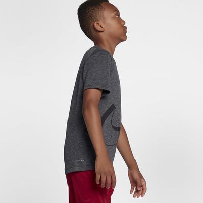 Nike Boys Dri-FIT Breathe Short Sleeve Training Top - Black/Cool Grey - main image