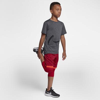 Nike Boys Dri-FIT Breathe Short Sleeve Training Top - Black/Cool Grey - main image