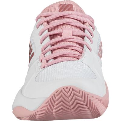 K-Swiss Womens Aero Court HB Tennis Shoes - White/Coral Blue/Metallic Rose - main image