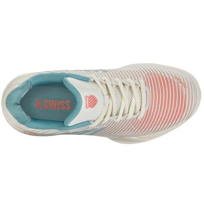 K-Swiss Womens Hypercourt Express 2 Court Tennis Shoes - Nile Blue/Desert Flower