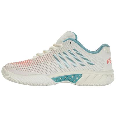 K-Swiss Womens Hypercourt Express 2 Court Tennis Shoes - Nile Blue/Desert Flower