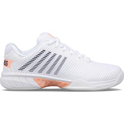 K Swiss Womens Hypercourt Express 2 Tennis Shoes White Peach Tennisnuts