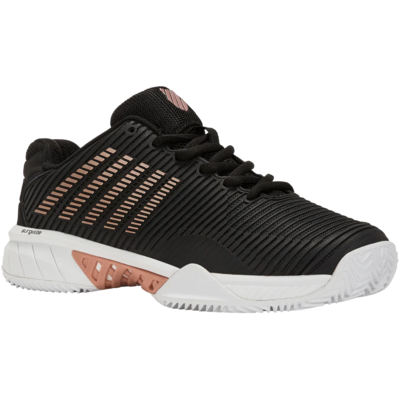K-Swiss Womens Hypercourt Express 2 HB Court Tennis Shoes - Black/Rose Gold - main image