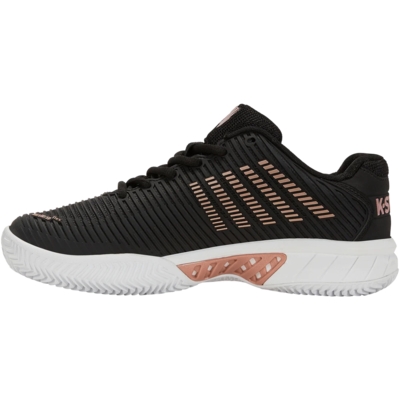 K-Swiss Womens Hypercourt Express 2 HB Court Tennis Shoes - Black/Rose Gold - main image
