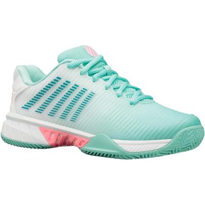 K-Swiss Womens Hypercourt Express 2 HB Tennis Shoes - Aruba Blue/Soft Neon Pink - main image