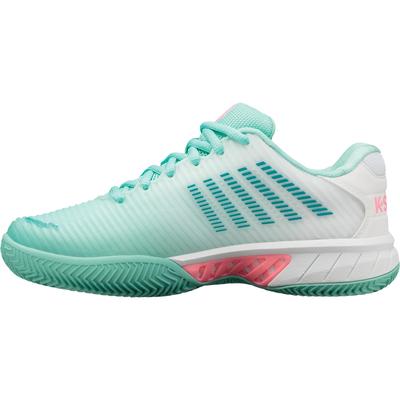 K-Swiss Womens Hypercourt Express 2 HB Tennis Shoes - Aruba Blue/Soft Neon Pink - main image