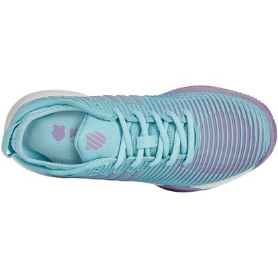 K-Swiss Womens Hypercourt Supreme HB Tennis Shoes - Angel Blue/Sheer Lilac/Brilliant White