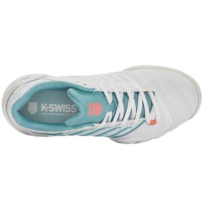 K-Swiss Womens Bigshot Light 4 Omni Tennis Shoes - White/Nile Blue - main image