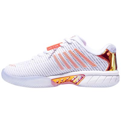 K-Swiss Womens Hypercourt Express 2 x Lucky In Love Tennis Shoes - White/Orange Glow - main image