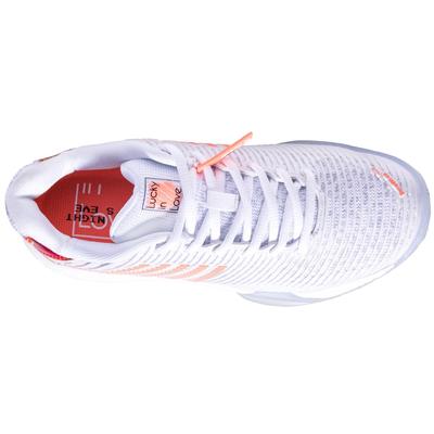 K-Swiss Womens Hypercourt Express 2 x Lucky In Love Tennis Shoes - White/Orange Glow
