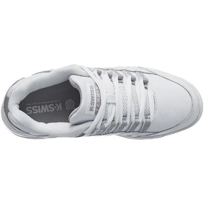 K-Swiss Womens Court  Prestir Tennis Shoes - White/Grey Silver