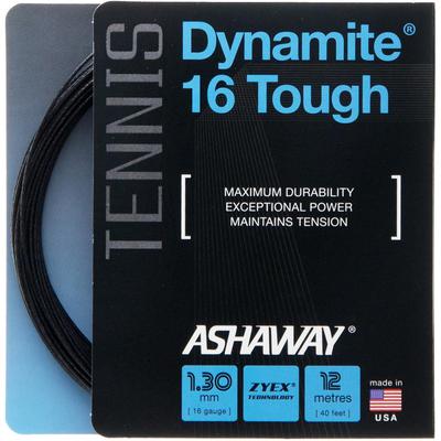 Ashaway Dynamite 16 Tough Tennis String Set - Black - main image