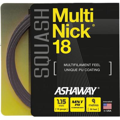 Ashaway MultiNick 18 Squash String Set - Black - main image