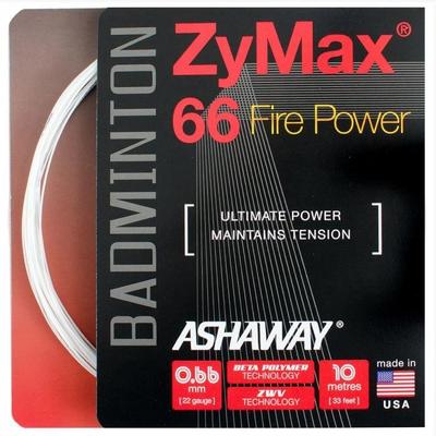 Ashaway Zymax 66 Fire Power Badminton String Set - White
