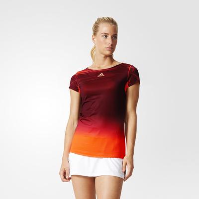 Adidas Womens Adizero Tee - Maroon/Copper Met. - main image