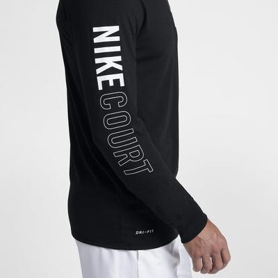 Nike Mens Court Dry Top - Black/White - main image