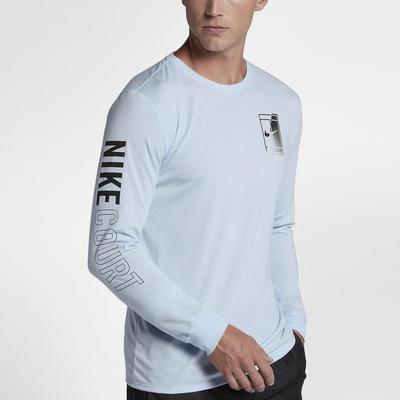 Nike Mens Court Dry Top - Hydrogen Blue/Black - main image