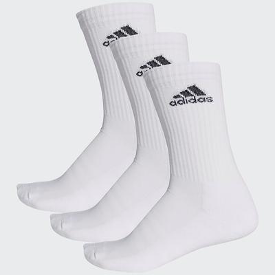 Adidas 3-Stripes Performance Crew Socks (3 Pairs) - White/Black - main image