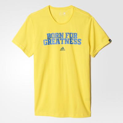 Adidas Mens Born For Greatness Tee - Bright Yellow - main image