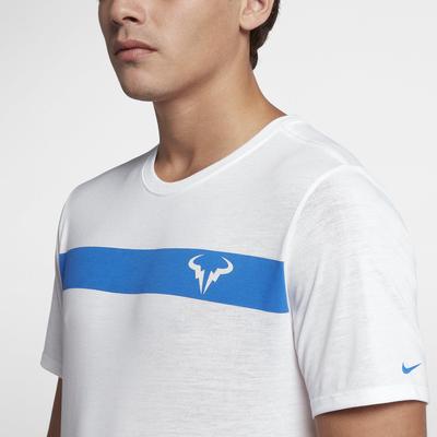 Nike Mens Rafa T-Shirt - White/Blue - main image