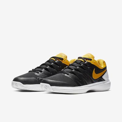 Nike Mens Air Zoom Prestige Tennis Shoes - Black/White/Gold - main image