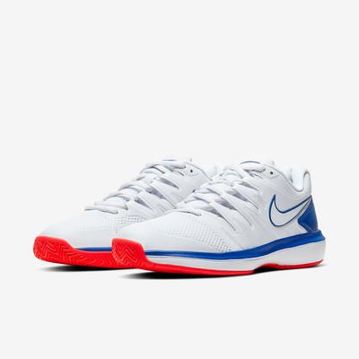 Nike Mens Air Zoom Prestige Tennis Shoes - White/Game Royal/Flash Crimson - main image