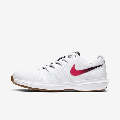 Nike Mens Air Zoom Prestige Tennis Shoes - White/Laser Crimson - main image