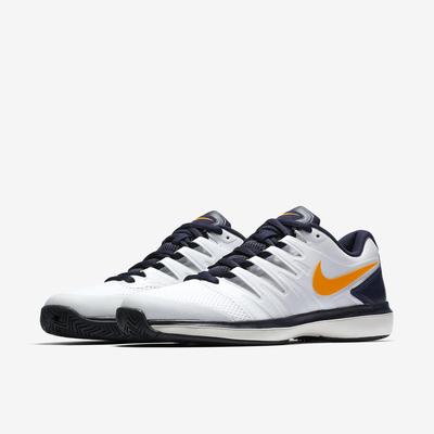 Nike Mens Air Zoom Prestige Tennis Shoes - White/Blackened Blue